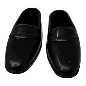 Barbie‎ Ken Black Dress Shoes Loafers Wedding Groom Vintage Boy Doll